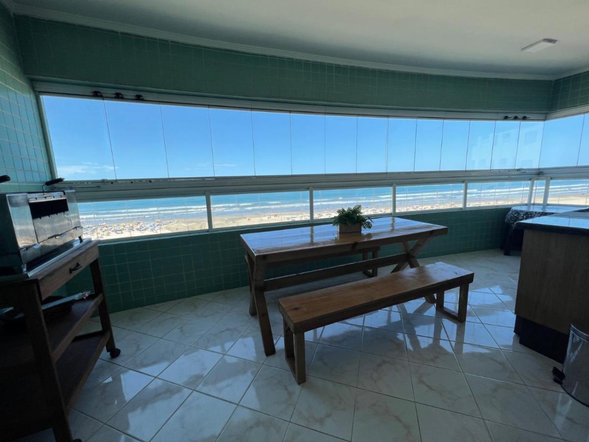 Apartamento Guilhermina De Frente Para O Mar Praia Grande  Bagian luar foto