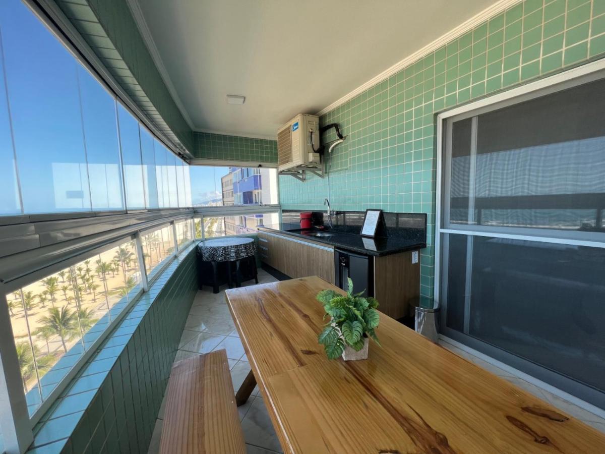 Apartamento Guilhermina De Frente Para O Mar Praia Grande  Bagian luar foto