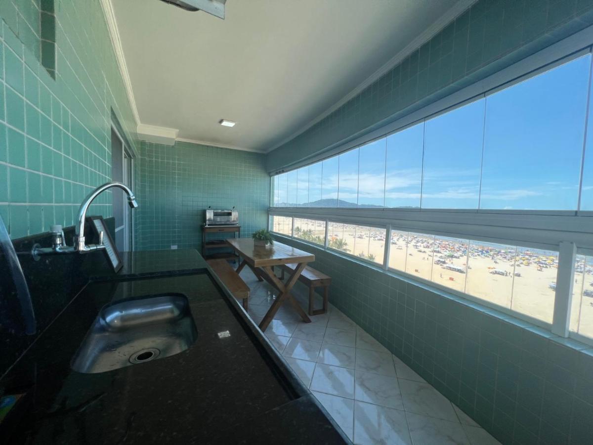 Apartamento Guilhermina De Frente Para O Mar Praia Grande  Bagian luar foto