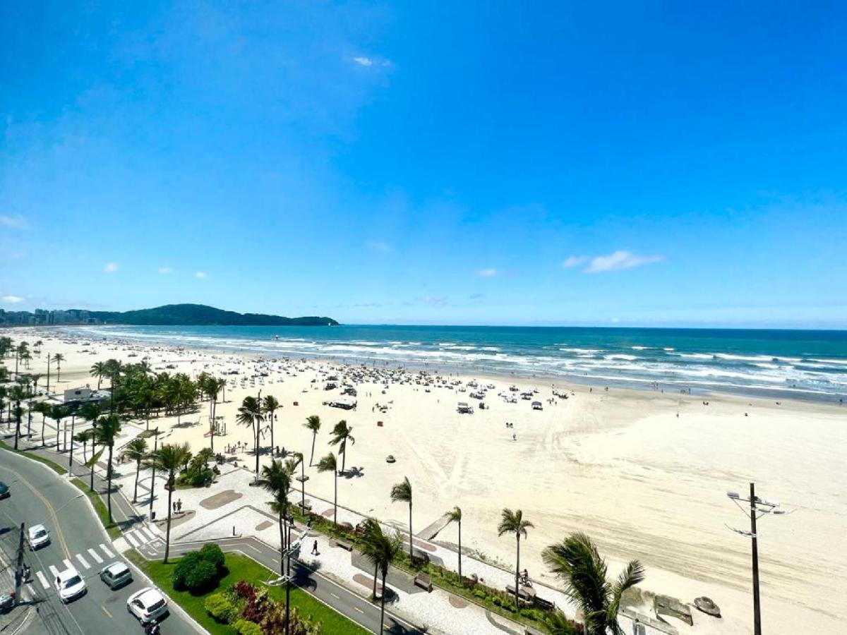 Apartamento Guilhermina De Frente Para O Mar Praia Grande  Bagian luar foto
