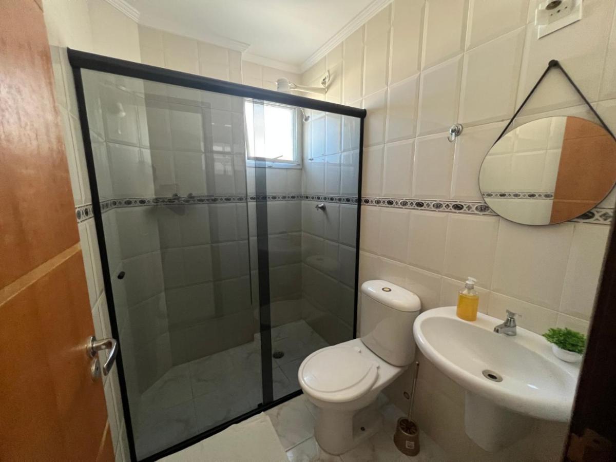 Apartamento Guilhermina De Frente Para O Mar Praia Grande  Bagian luar foto