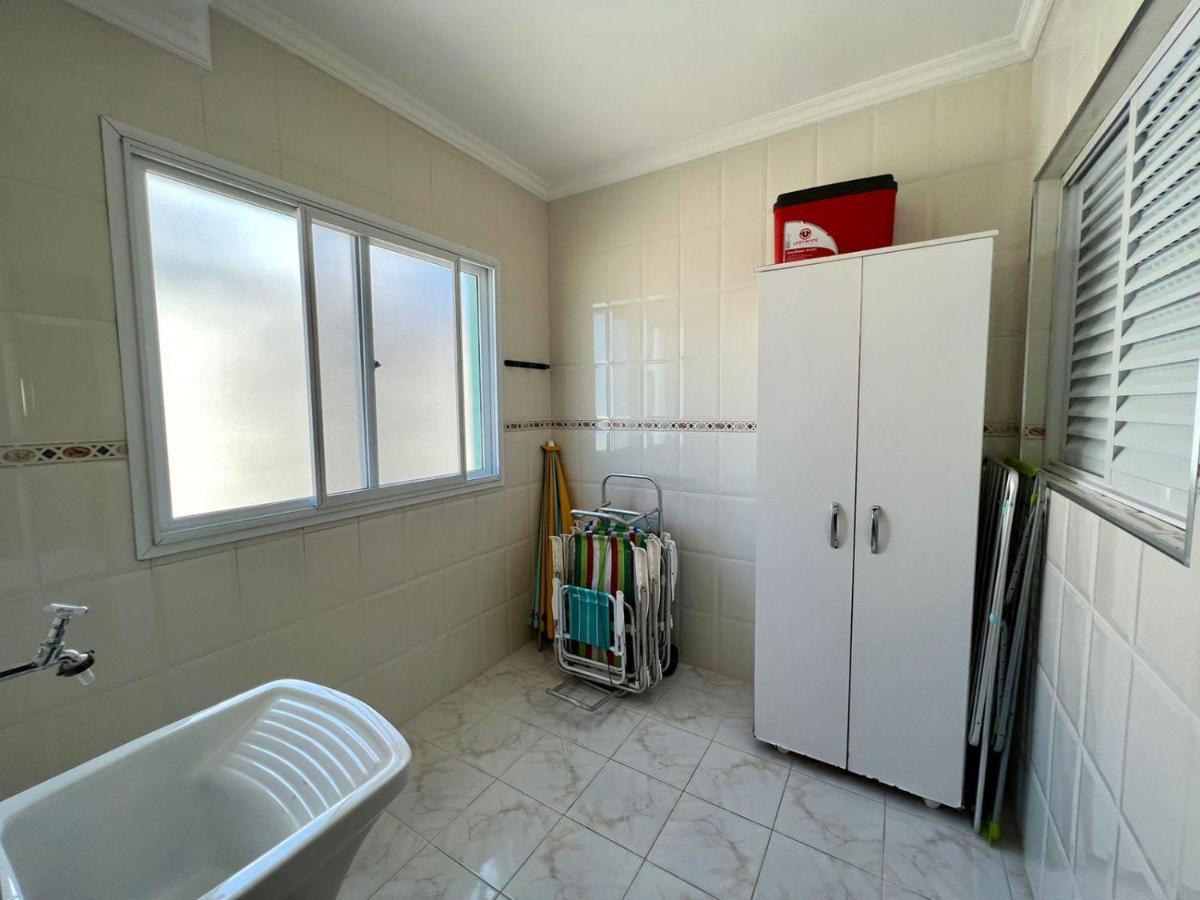 Apartamento Guilhermina De Frente Para O Mar Praia Grande  Bagian luar foto
